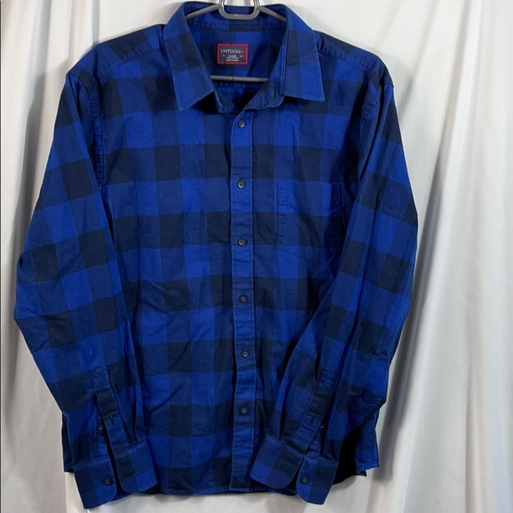 UNTUCKit Men's Long Sleeve Button up Shirt Size L